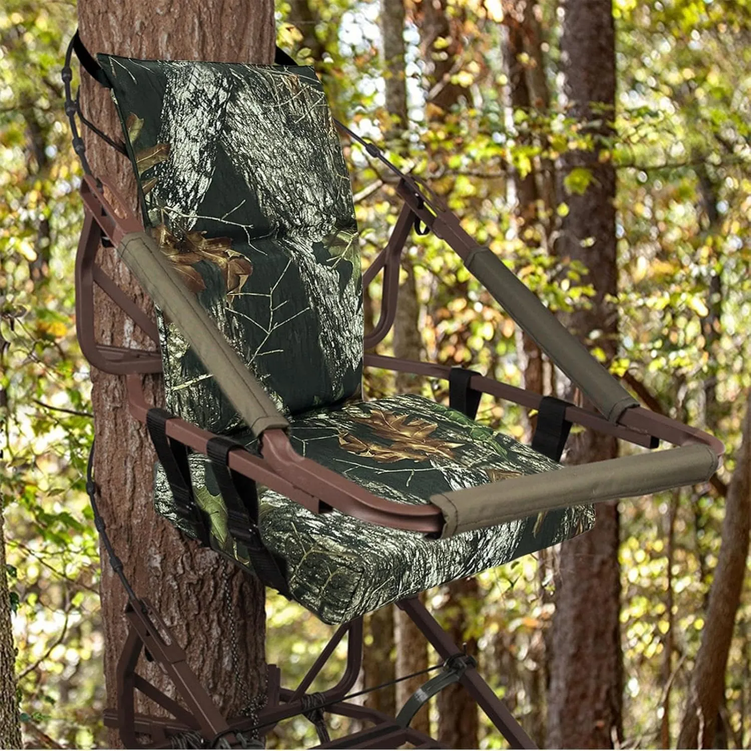 Tree Stand Seat Replacement, Adjustable Treestand Seats for Hunting, Climbing Treestands Seats, 600D Oxford Cloth Waterproof Tree Stand Seat Fits Climber Deer Tree Stands (Without Stand)