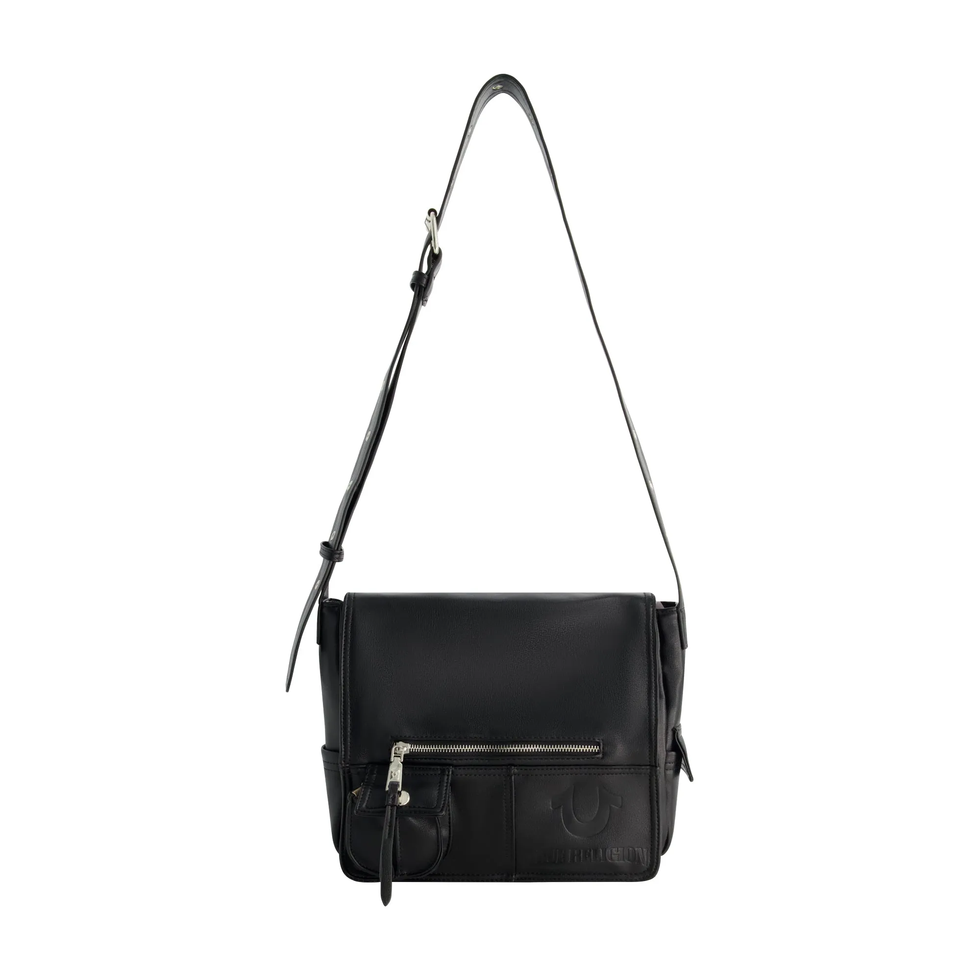 True Religion Classic Messenger Bag, BLACK