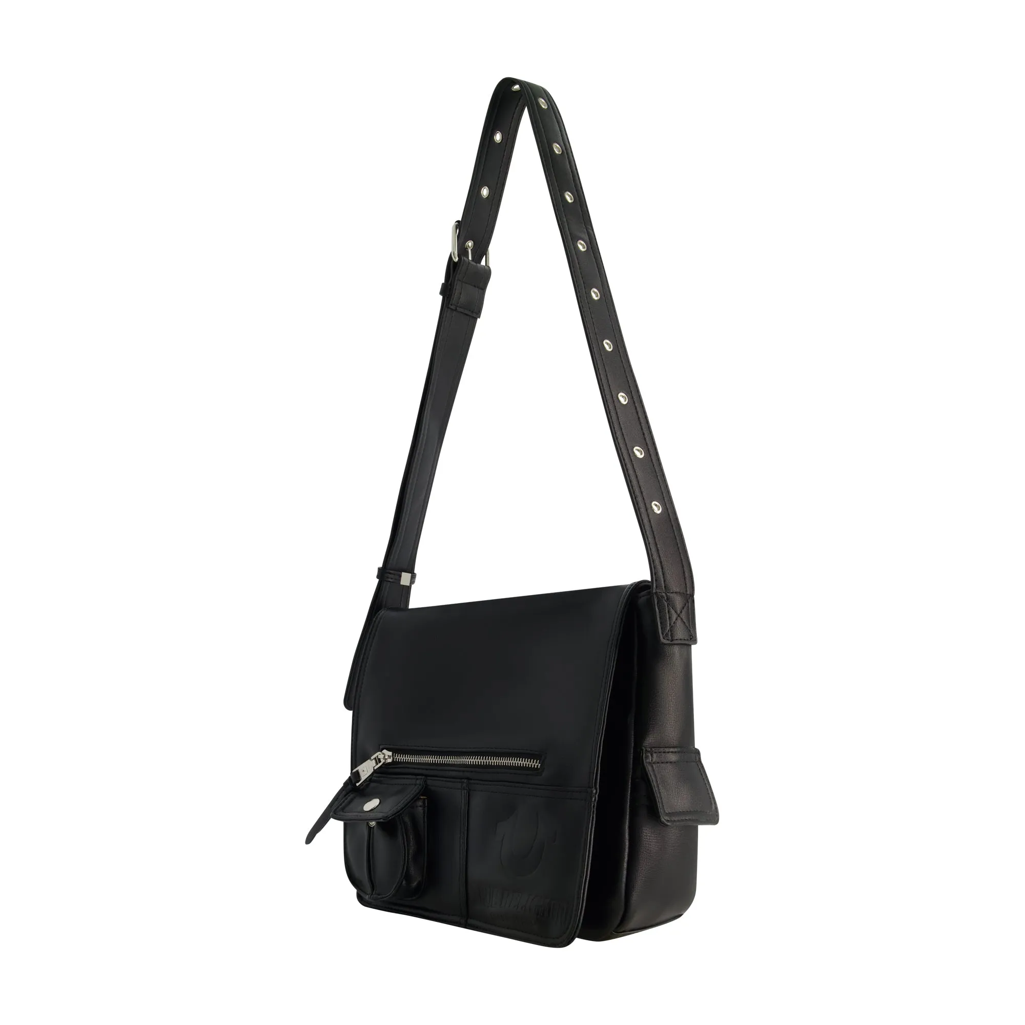 True Religion Classic Messenger Bag, BLACK