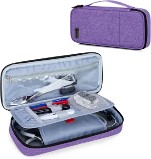 Trunab Stethoscope Case with Inner Divider, Stethoscope Carrying Case Compatible with 3M Littmann/MDF/ADC and Extra Accessories for Nurses, Pediatric Doctor or Medical Students,Purple (Patent Design)