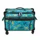 Tutto Sewing Machine Case On Wheels Large 21in Aqua with Daisy