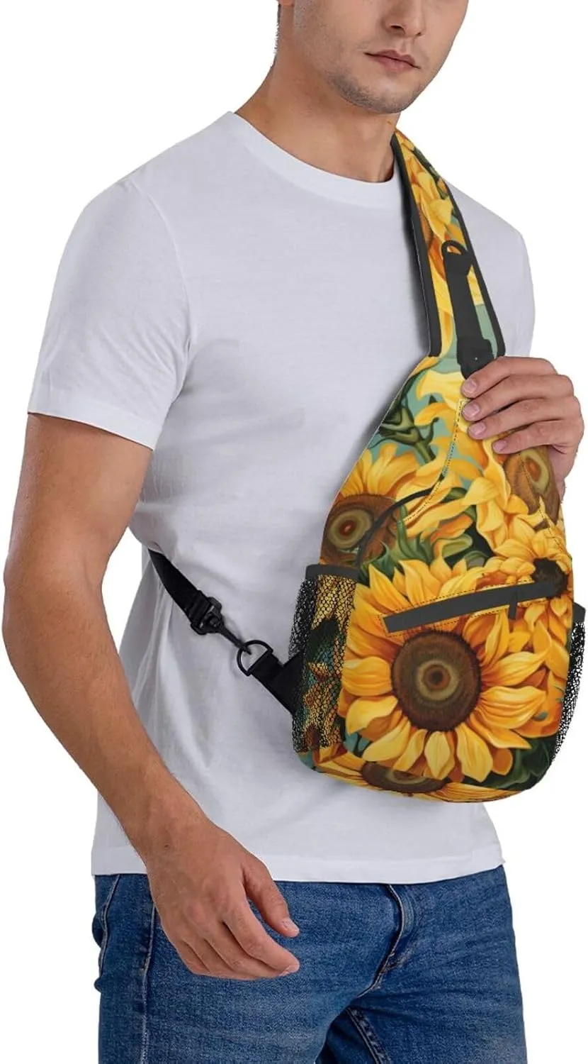 Ufo At Night Crossbody Bag Chest Shoulder Bag Small Casual Backpack Suitable For Women Men Hiking