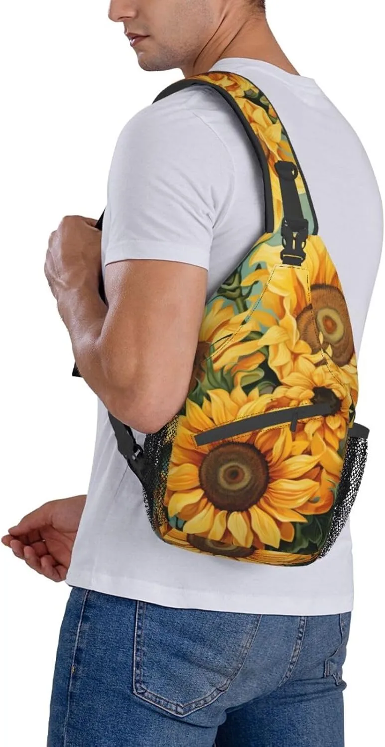 Ufo At Night Crossbody Bag Chest Shoulder Bag Small Casual Backpack Suitable For Women Men Hiking