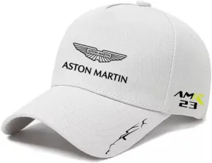 Unisex Adjustable Cap for Aston Martin Team Car Logo Lightweight Baseball Style Hat,A-White-OneSize