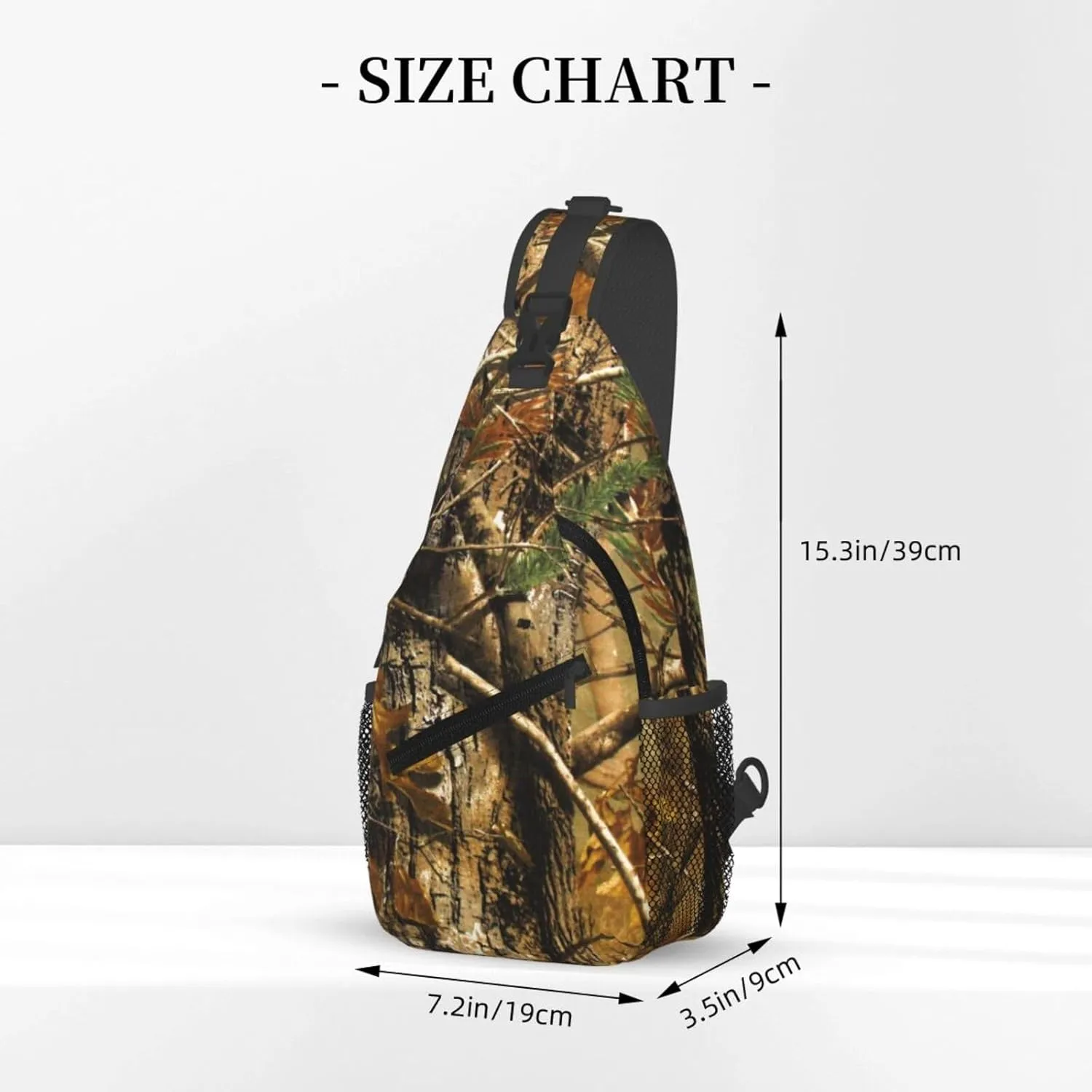 Unisex Sling Bag Crossbody Backpack for Women Men Chest Shoulder Daypack Trendy for Hiking Travel Gym Sport (for Hunting Camo)