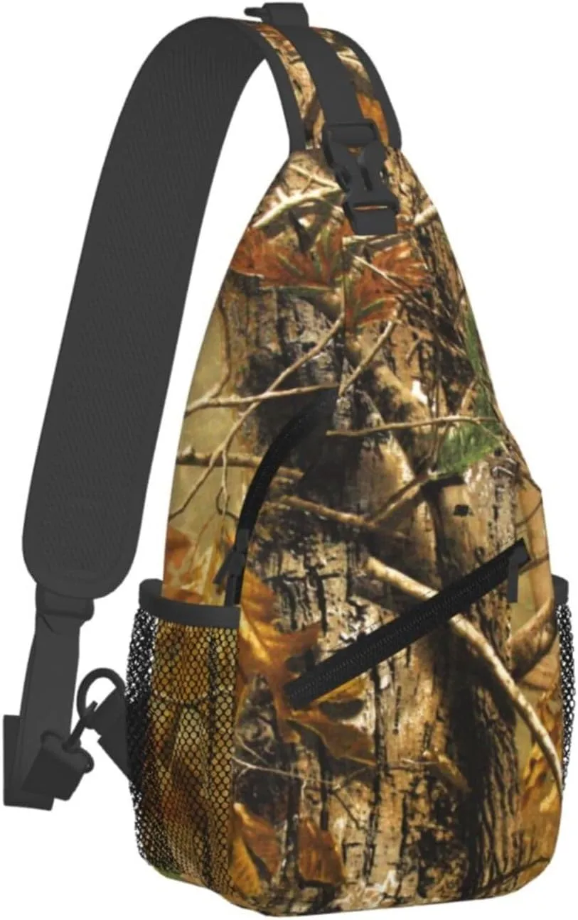 Unisex Sling Bag Crossbody Backpack for Women Men Chest Shoulder Daypack Trendy for Hiking Travel Gym Sport (for Hunting Camo)