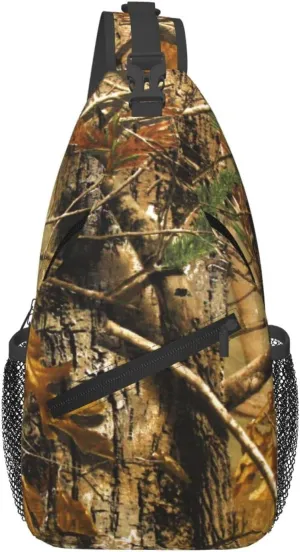 Unisex Sling Bag Crossbody Backpack for Women Men Chest Shoulder Daypack Trendy for Hiking Travel Gym Sport (for Hunting Camo)