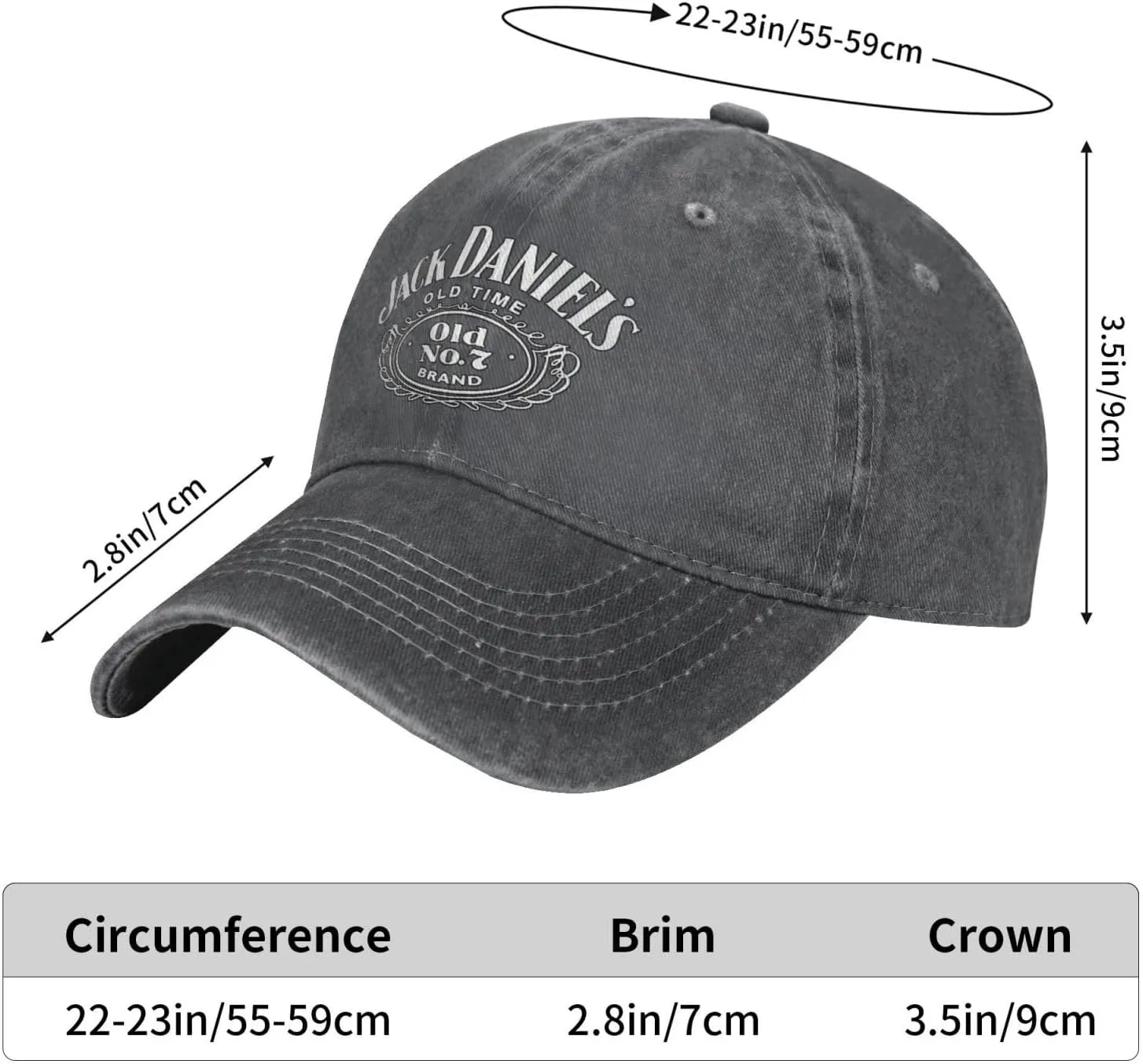 Unisex_Jack¡¥Daniel's¡¥Whiskey¡¥Logo_ Cowboy Hat Trucker Dad Gift Adjustable Buckle Closure Caps