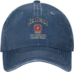 Unisex_Jim_Beam_Logo_ Cowboy Hat Trucker Dad Gift Adjustable Buckle Closure Sunhat