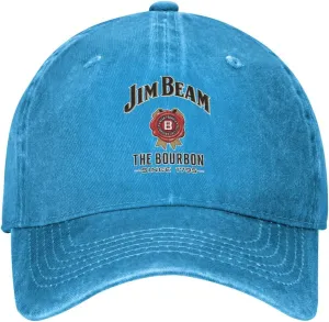 Unisex_Jim_Beam_Logo_ Cowboy Hat Trucker Dad Gift Adjustable Buckle Closure Sunhat