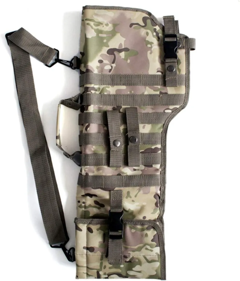 UNISTRENGH Tactical Shotgun Rifle Scabbard Bag Molle Rifle Sling Shotgun Case Bag Gun Storage Pouch Protective Shoulder Bag For Outdoor Hunting