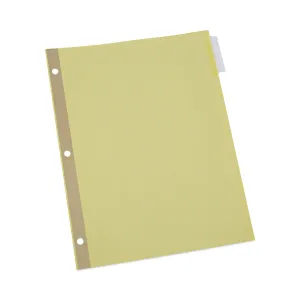 Universal® Deluxe Extended Insertable Tab Indexes, 5-Tab, 11 x 8.5, Buff, Clear Tabs, 24 Sets
