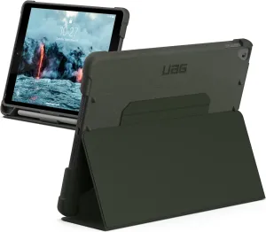 URBAN ARMOR GEAR UAG Designed for iPad 10.2 inch 9th Generation 2021 & iPad 8th Generation 2020 Case Green Olive Rugged Multi Angle Stand Folio Pencil Holder Biodegradable Outback Protective Cover