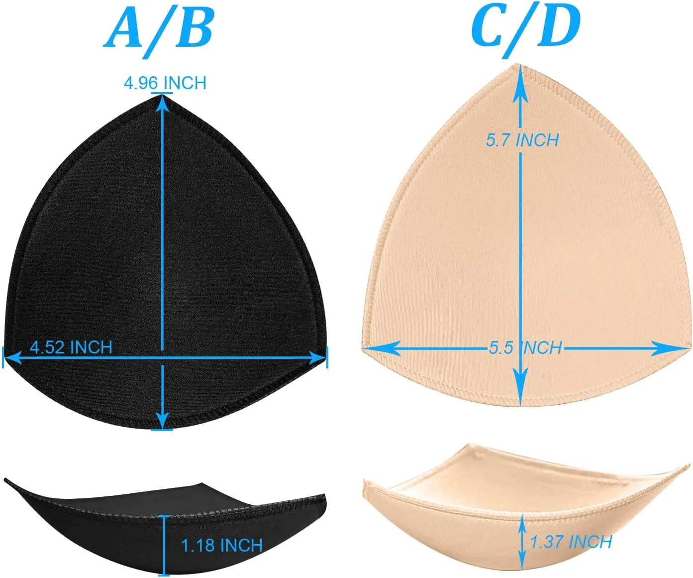 URSMART Bra Pads Inserts, Bra Cups Inserts,Removable Breathable Push up Bra Inserts for Sports Bra or Bikini Tops