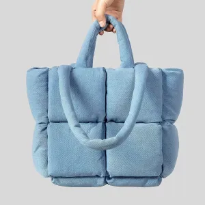 Valora Denim Cushion Tote