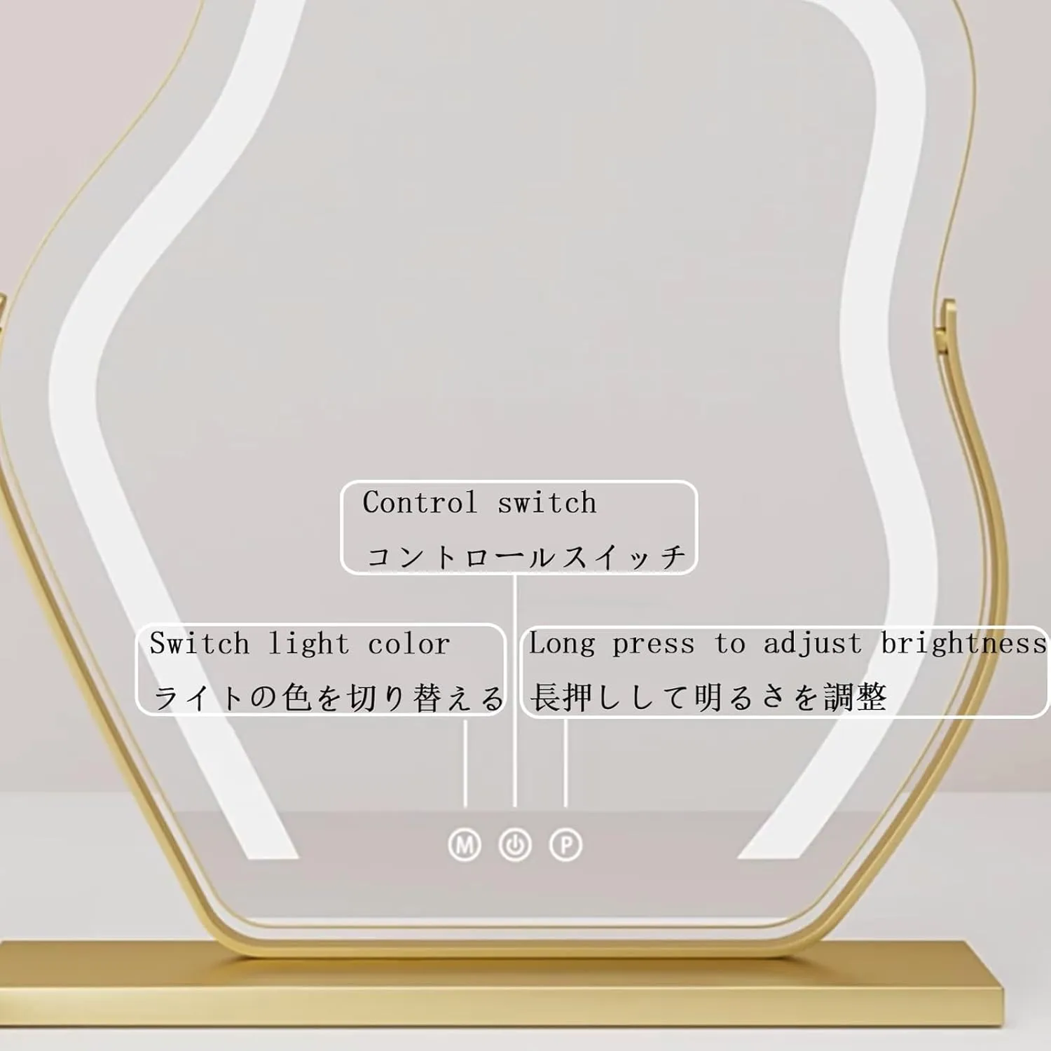 Vanity Mirror with Lights, 30×43cm LED Makeup Mirror, Lighted Makeup Mirror with Lights, Smart Touch Control Dimmable 3 Modes Light, Tabletop Cosmetic Makeup Mirror(White,30x43cm)