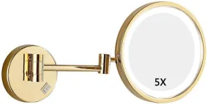 Vanity Mirror,Makeup Mirror Vanity Mirror Wall Mount Led Lighted 5X Magnifying Extendable Single Side Cosmetic Mirror for Bathroom Cosmetic Mirror/C (