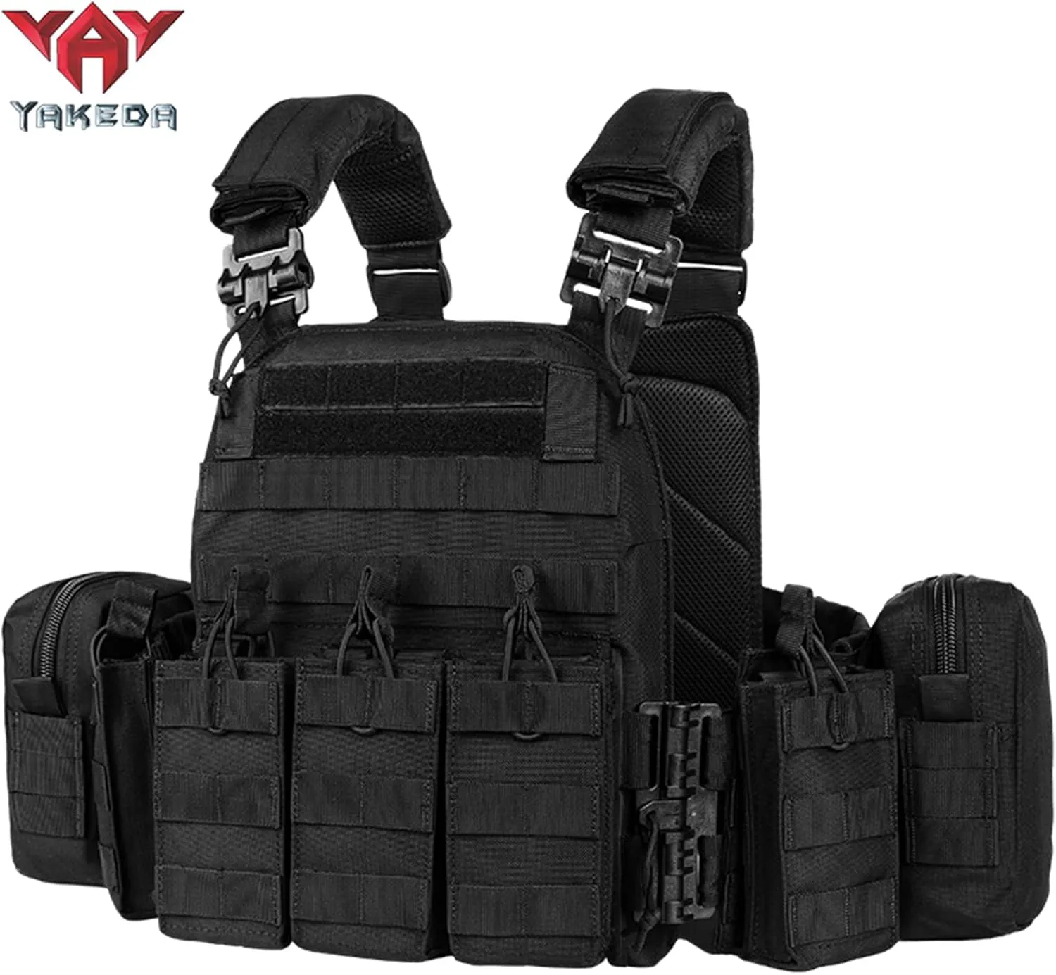 vAv YAKEDA Tactical Outdoor Vest Quick Release Adjustable Hunting Vest with PALS Molle System
