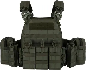 vAv YAKEDA Tactical Outdoor Vest Quick Release Adjustable Hunting Vest with PALS Molle System