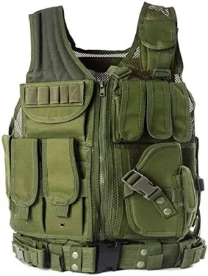 vAv YAKEDA Tactical Vest Outdoor Ultra-Light Breathable Training Airsoft Vest Adjustable for Adults