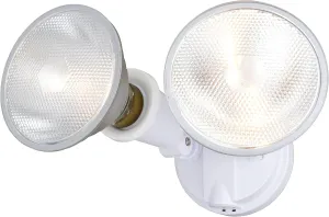 VAXCEL White 2 Light Outdoor Security Flood Light with Adjustable Heads - Switch Controlled