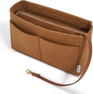 Vercord Felt Organizer Insert For Purse Handbag Tote Bag In Bag Inside Shaper Divider Neo Coffee Slender Medium