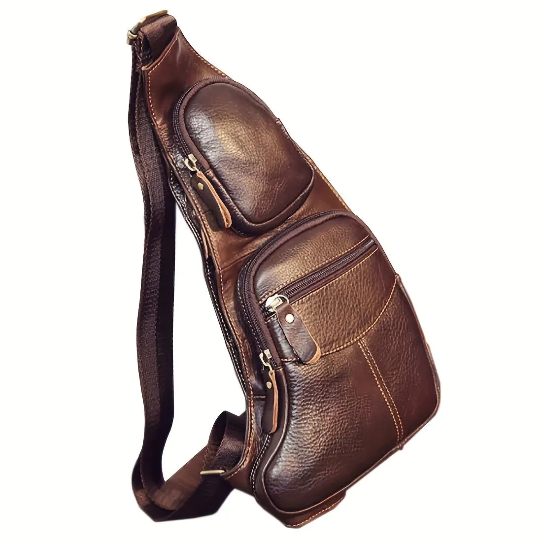 Vintage Leather Sling Backpack