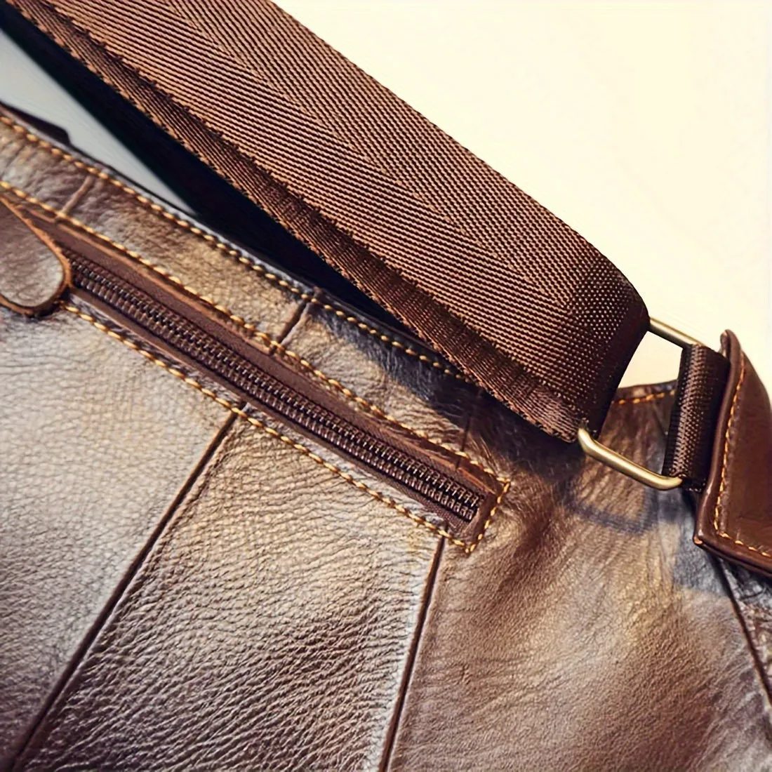 Vintage Leather Sling Backpack