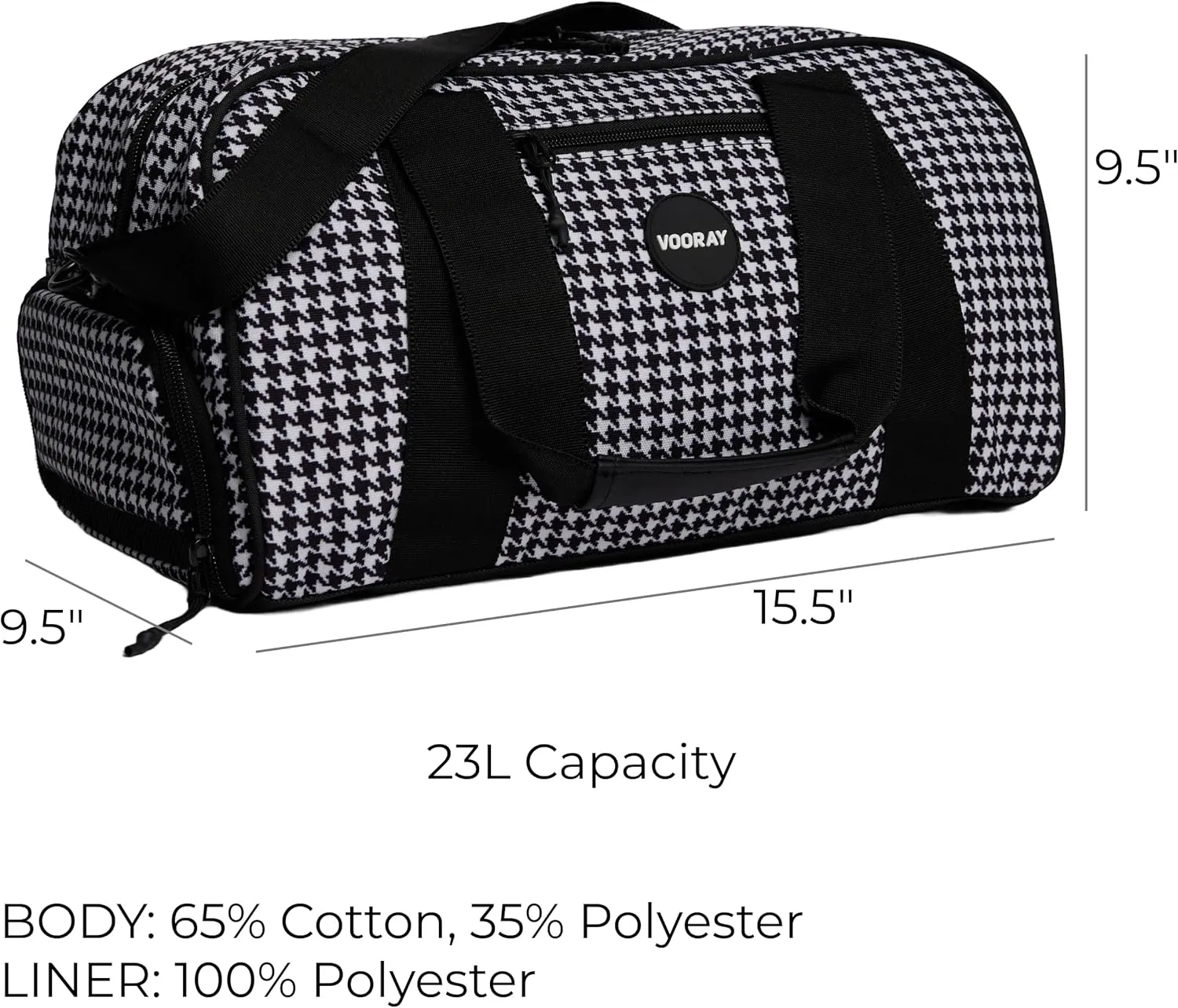 Vooray Burner Gym Duffel Bag, Gym Bag for Women and Men with Shoe Compartment, Weekender, Overnight & Travel Duffel for Sports and Workout