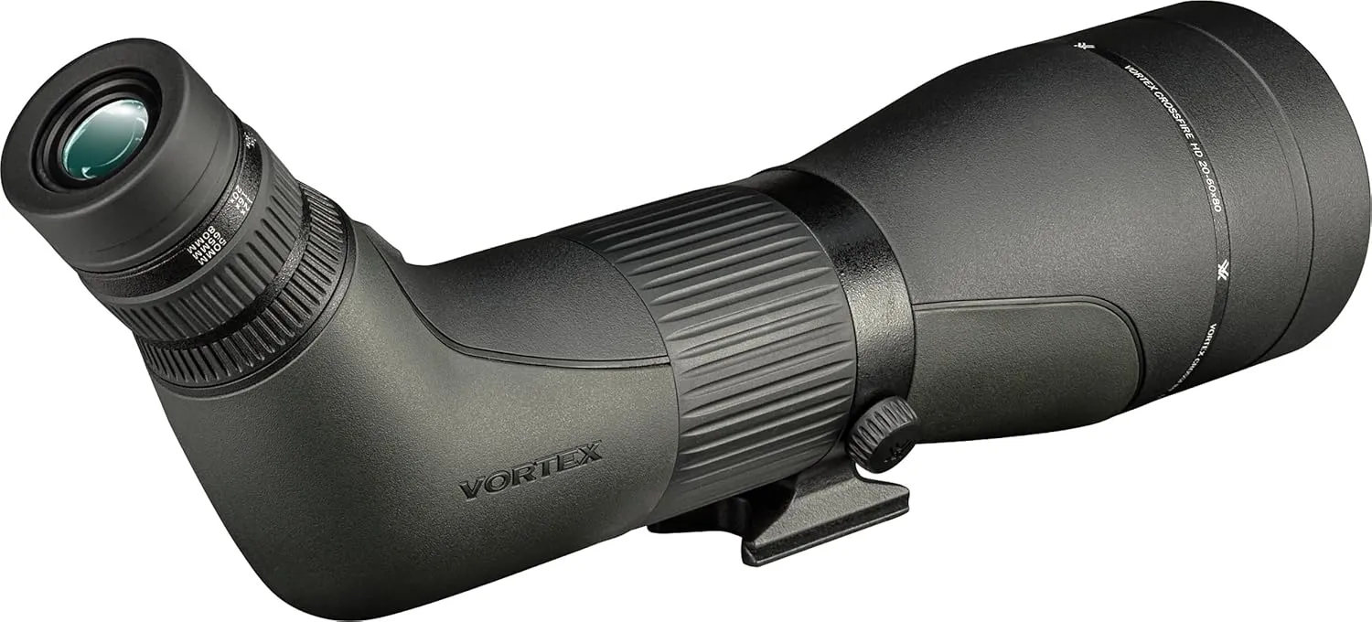 Vortex Optics Crossfire HD Spotting Scopes - HD Optical System, Wide Field of View, Helical Focus, Tripod Adaptable, Rubber Armor, Waterproof, Fogproof, Shockproof - Unlimited, Unconditional Warranty