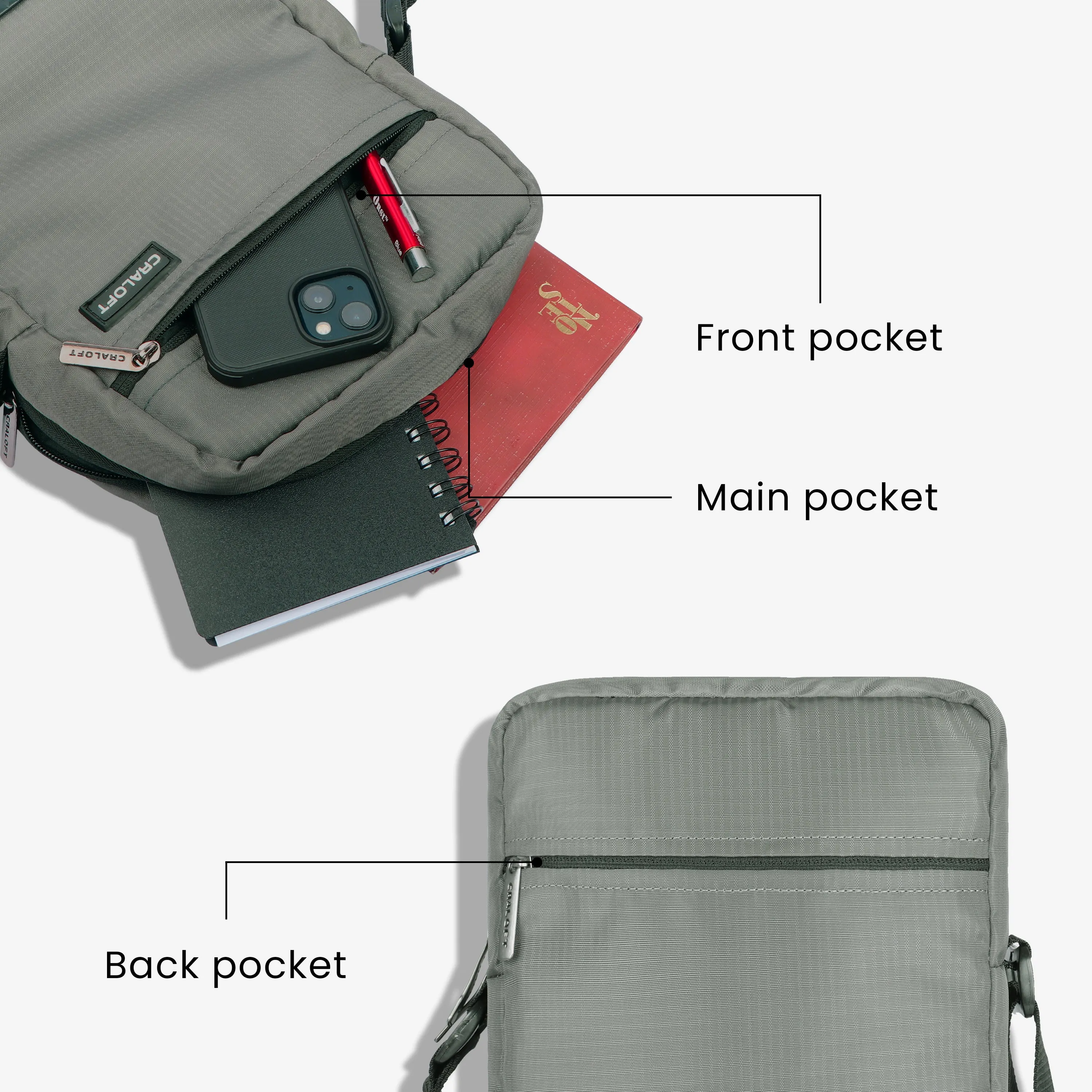 Voyage Vault S1 Side Sling Bag (Olive_Grey)