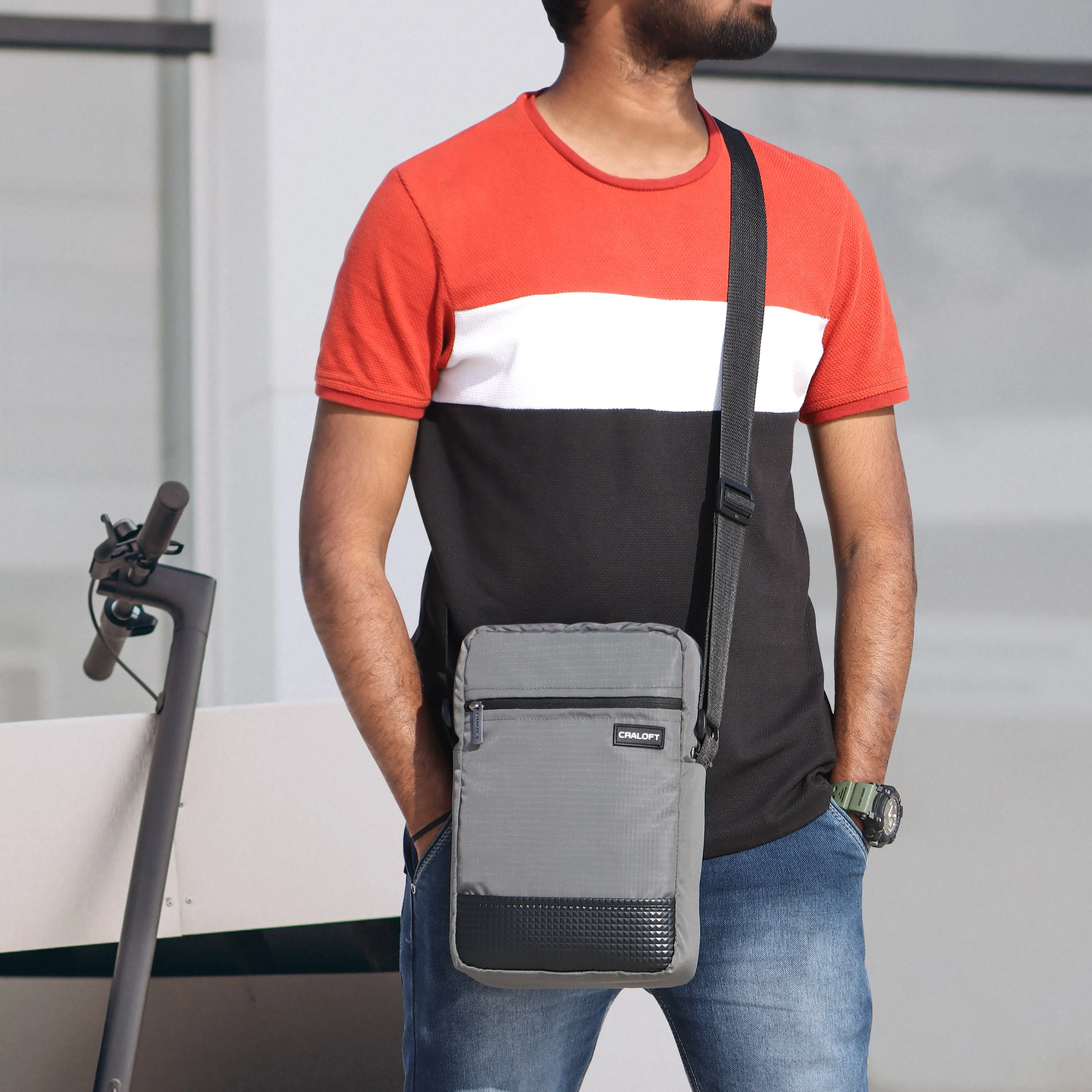 Voyage Vault S1 Side Sling Bag (Olive_Grey)