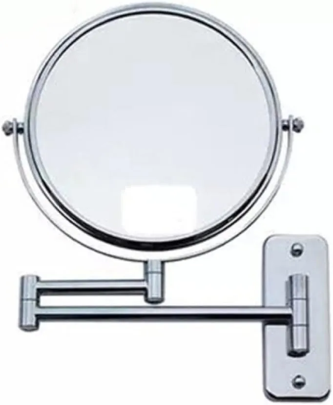 Wall-mounted Shave Mirror Cosmetic Mirror Folding Hd Mirror Mirror Two-sided Mirror Bathroom Cosmetic Mirror 360 Degrees Rotatable,8inch