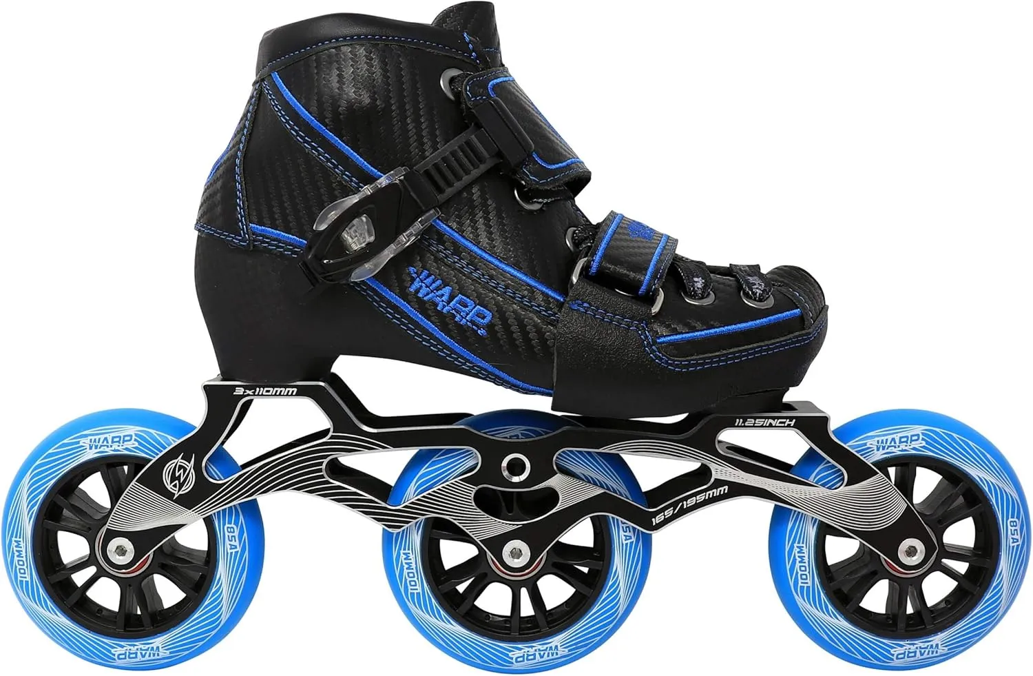 Warp Children's Inline Speed Skates - Adjustable Kids Rollerblades - Roller Blades for Boys and Girls - Indoor and Outdoor Childrens Roller Skates - Size Adjustable Comfort for Your Kid - Youth Skates