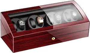 Watch Winders - 8 9 Automatic Mechanical Watch Winder Transparent Cover Motor Shaker Watch Holder Display Jewelry Luxury Large Capacity Organizers Watch Box (C)