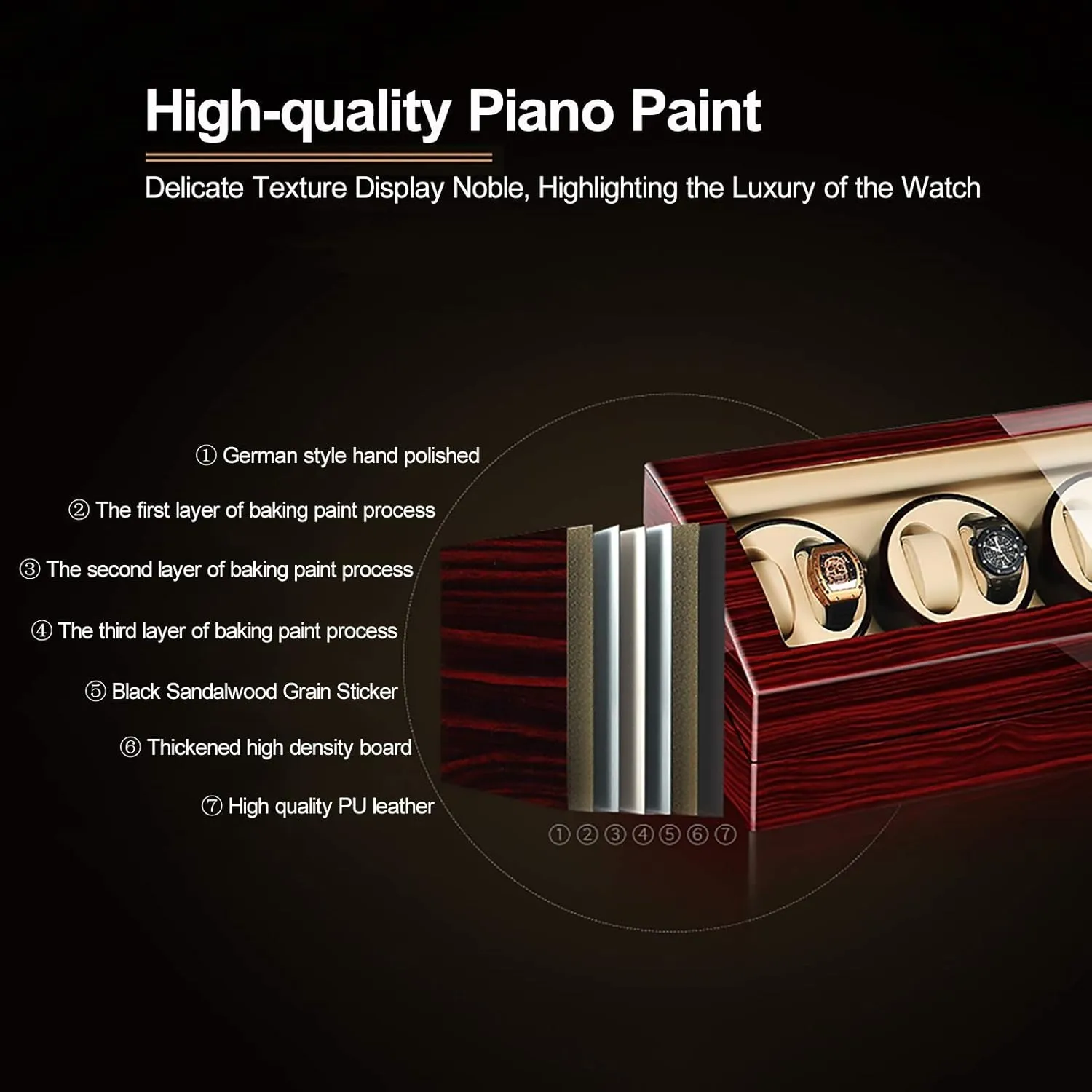Watch Winders - 8 9 Automatic Mechanical Watch Winder Transparent Cover Motor Shaker Watch Holder Display Jewelry Luxury Large Capacity Organizers Watch Box