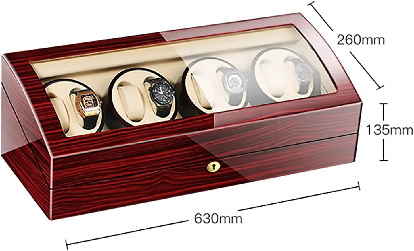 Watch Winders - 8 9 Automatic Mechanical Watch Winder Transparent Cover Motor Shaker Watch Holder Display Jewelry Luxury Large Capacity Organizers Watch Box