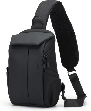 Waterproof Crossbody Bag，Chest Bag for Mens Sling Backpack Large Travel Shoulder Bag with Chest Phone Holder