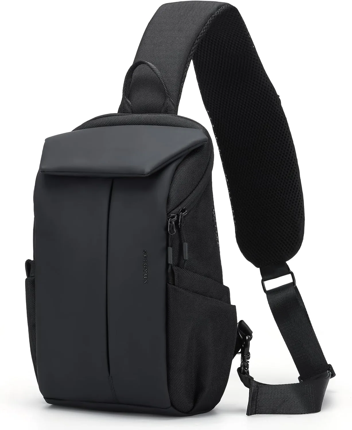 Waterproof Crossbody Bag，Chest Bag for Mens Sling Backpack Large Travel Shoulder Bag with Chest Phone Holder