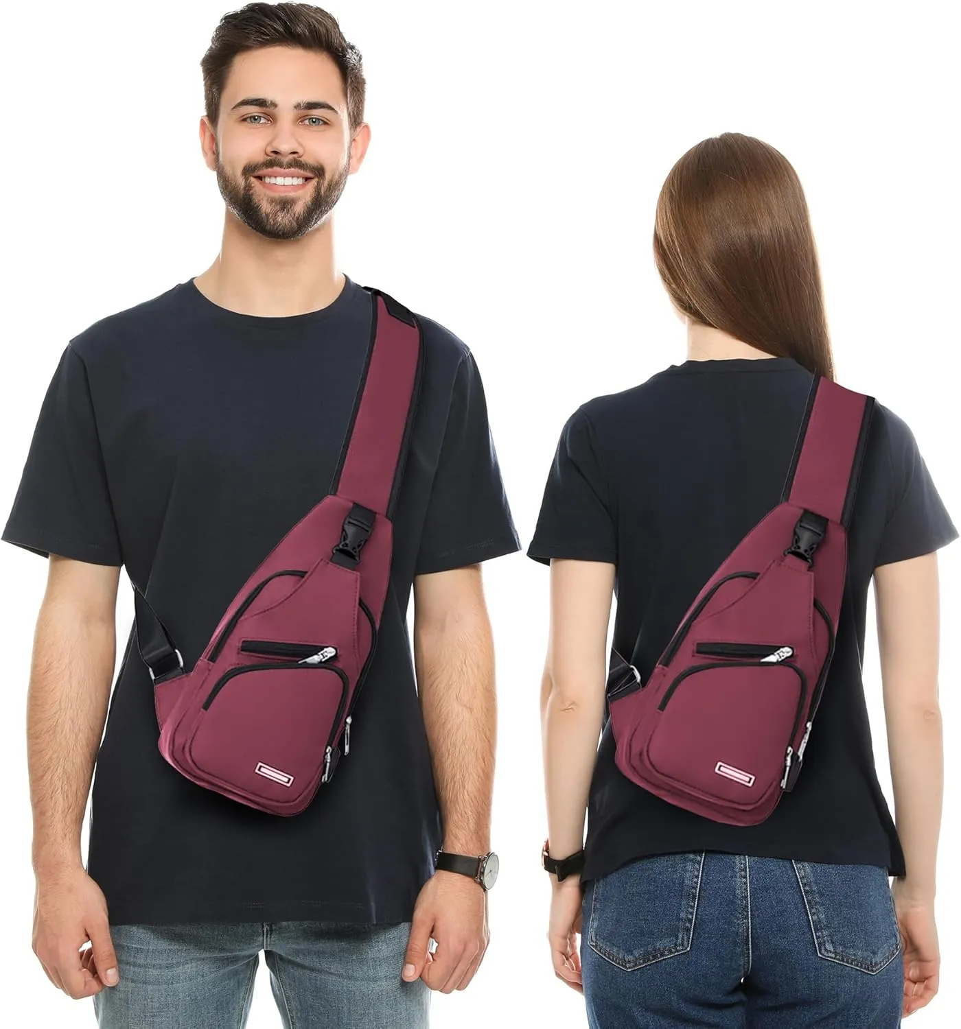Waterproof Sling Bag Crossbody Backpack for Men Women Sling Backpack Hiking Daypack Multipurpose Cross Body Chest Bag