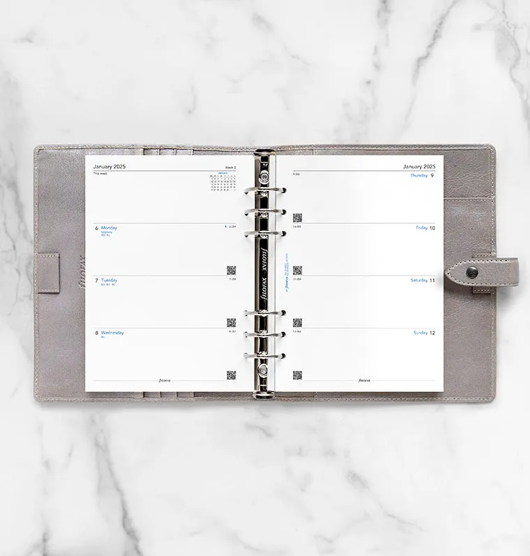 Week On Two Pages Diary - A5 2025 English - Recycled Paper