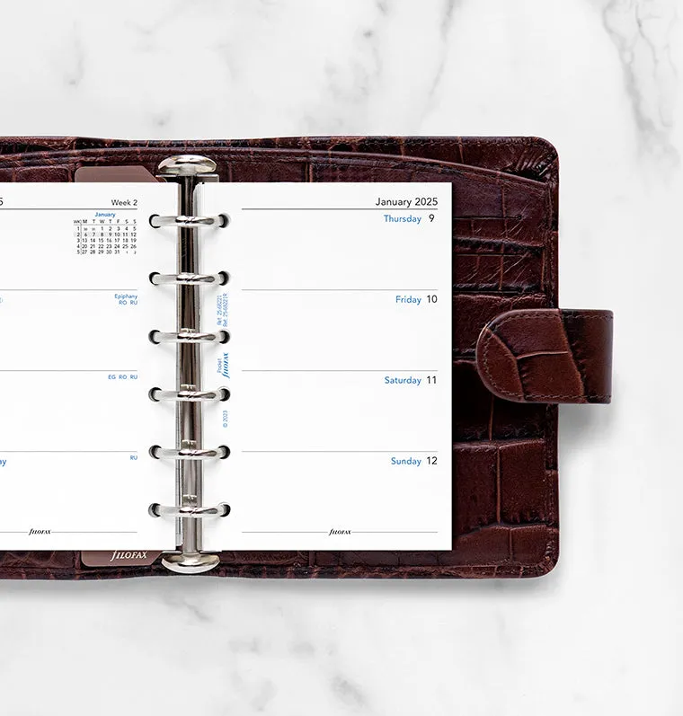Week On Two Pages Diary - Pocket 2025 English - Recycled Paper