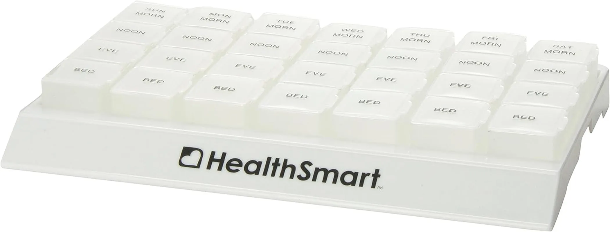 Weekly Pill Organizer 3 Times a Day, Medicine Organizer for Morning, Noon, Evening, and Night, Travel Pill Organizer, with Storage Tray, Clear (Pack of 1)