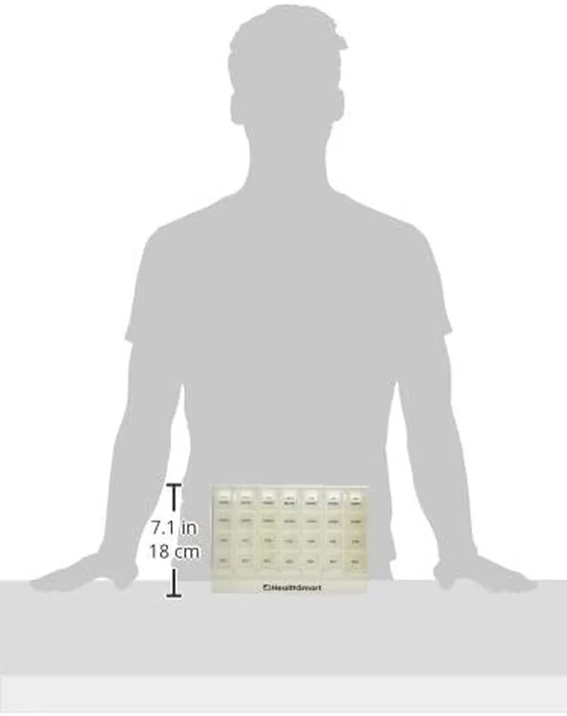 Weekly Pill Organizer 3 Times a Day, Medicine Organizer for Morning, Noon, Evening, and Night, Travel Pill Organizer, with Storage Tray, Clear (Pack of 1)