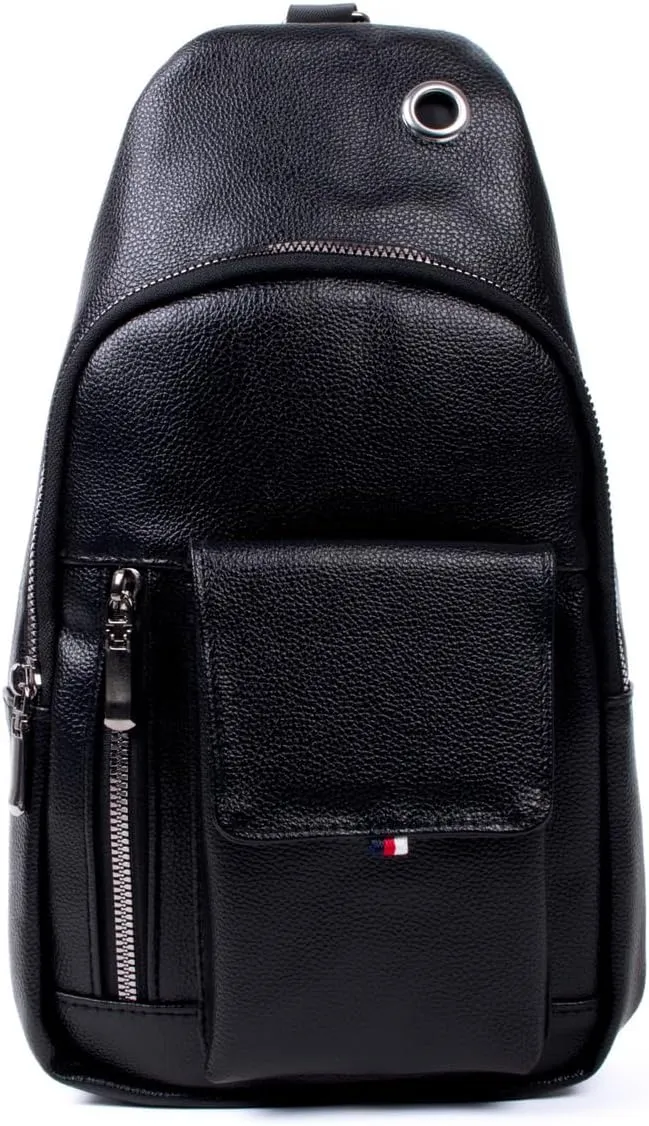 WESTEND Crossbody PU Leather Sling Bag with Adjustable Strap-Travel Small Daypack