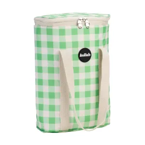 Wine Cooler Bag Kelly Green Check