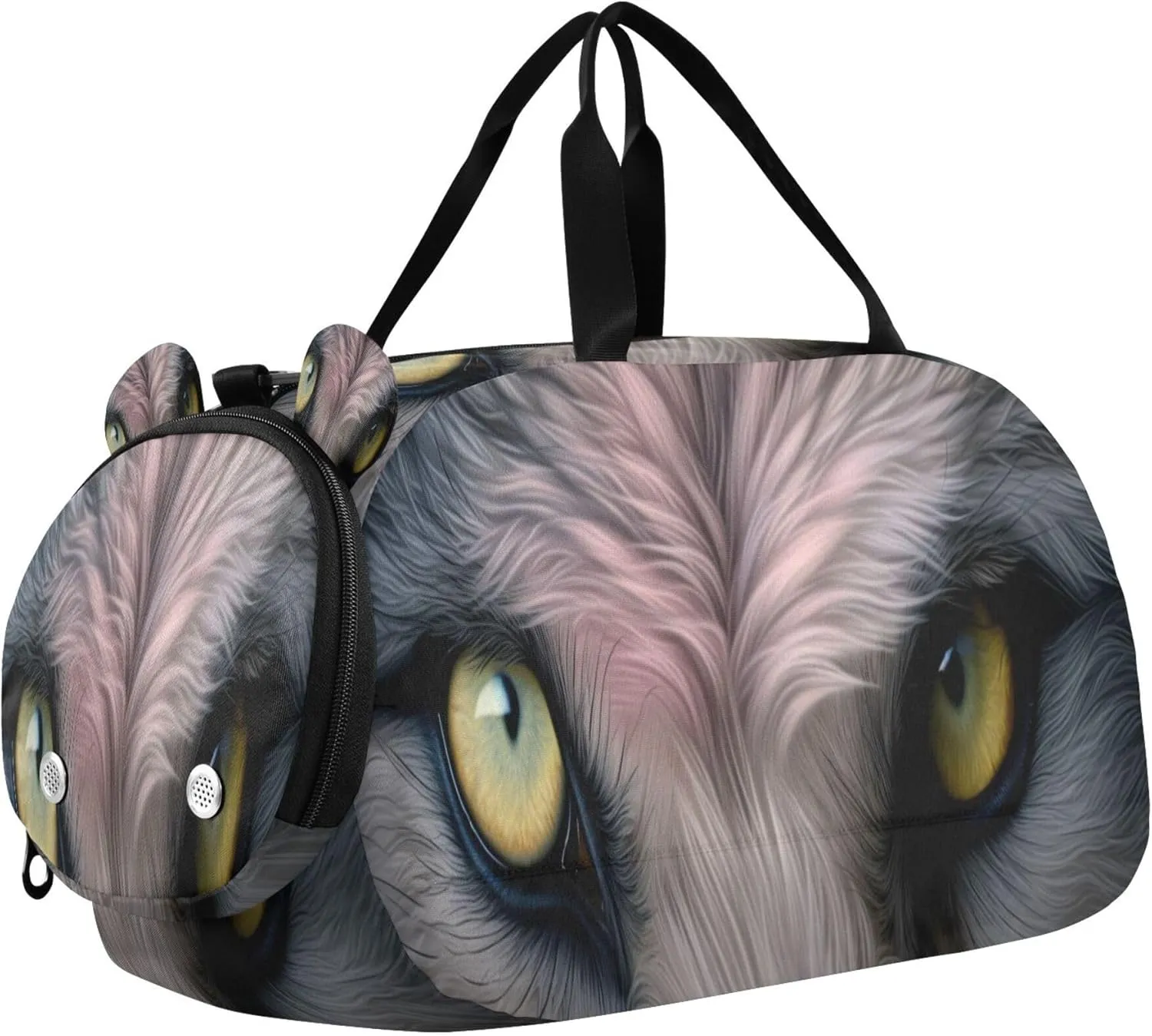 Wolf Kids Overnight Sports Duffel Bags with Shoe Compartment & Wet Pocket Travel Sport Gym Bag for Girls Boys