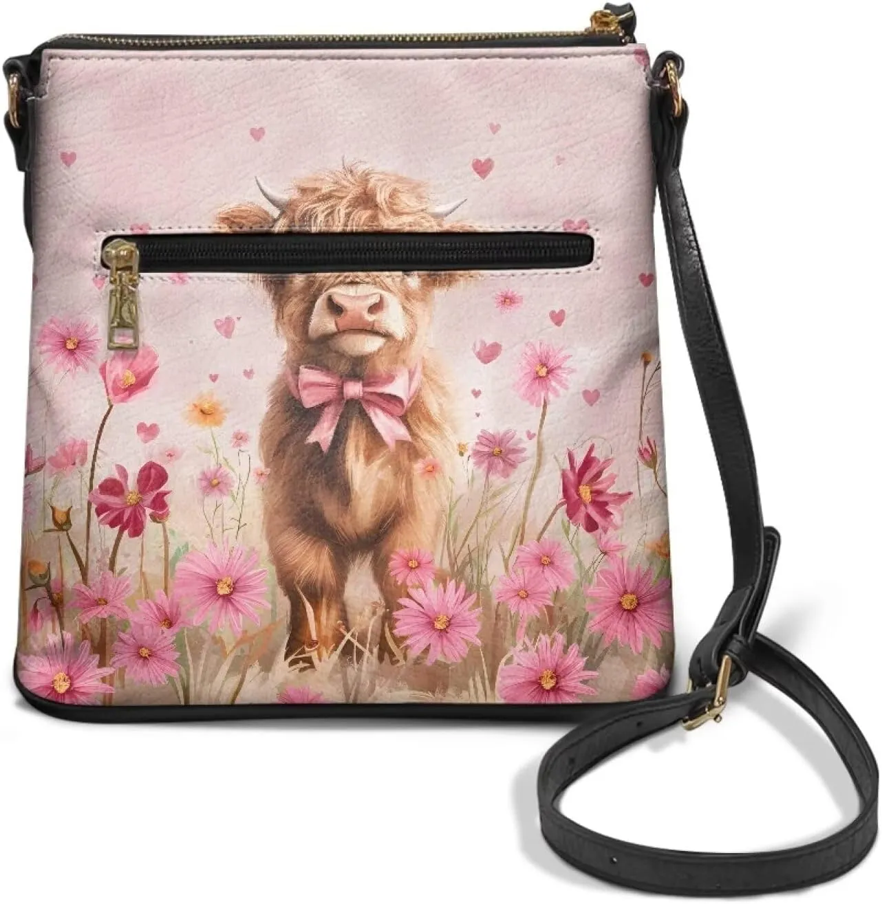 Women Hobo Bag Crossbody Multi Pockets Satchel Purse Leather Shoulder Bag with Adjustable Strap