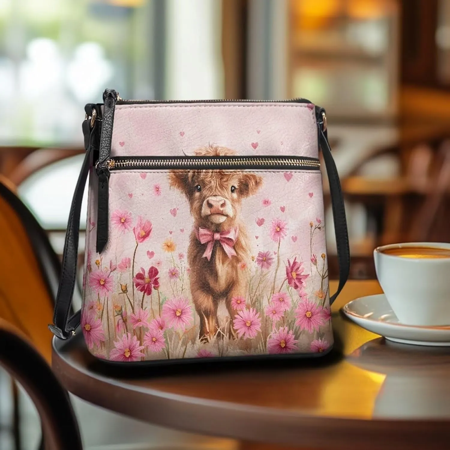 Women Hobo Bag Crossbody Multi Pockets Satchel Purse Leather Shoulder Bag with Adjustable Strap