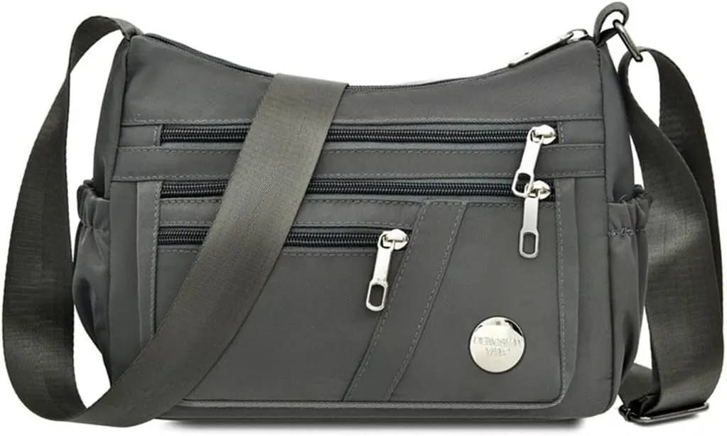 Women Shoulder Bag Multiple Pockets Bag Crossbody Bag Messenger Nylon Purse Handbag